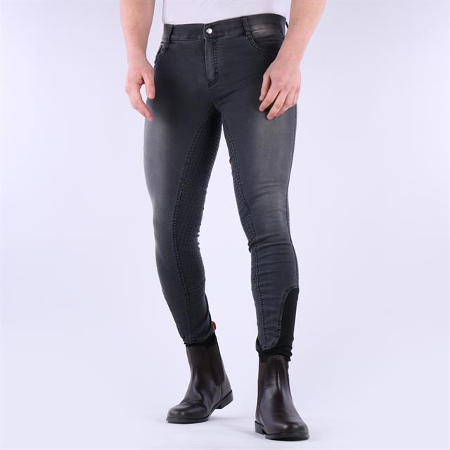 Rijbroek Harrys Horse Liciano Denim Full Grip Men Zwart-denim