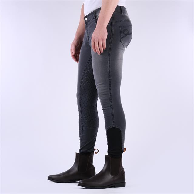 Rijbroek Harrys Horse Liciano Denim Full Grip Men Zwart-denim