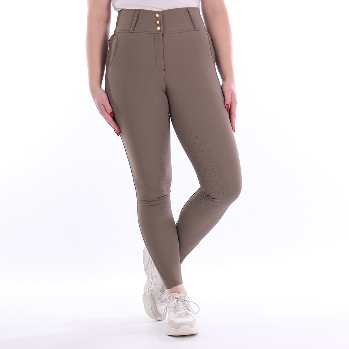 Rijbroek Montar Briella Full Grip Bruin, 36 in bruin