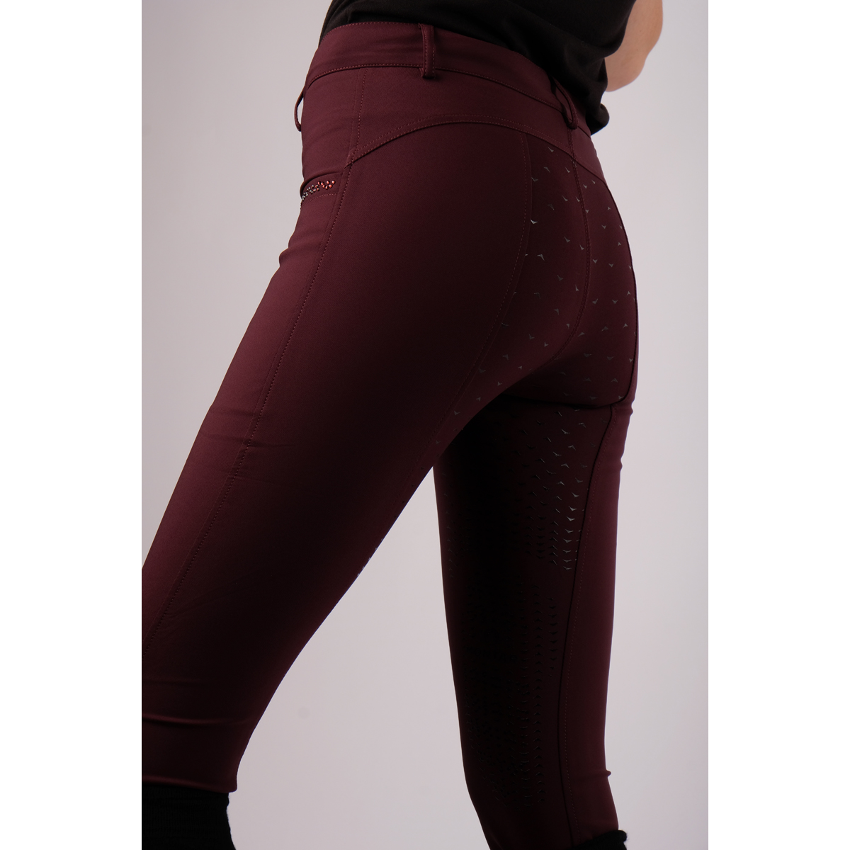 Rijbroek Montar Crystals Full Grip Kids Rood, 152 in rood