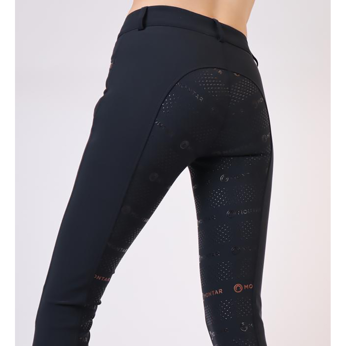 Rijbroek Montar Erin Pearl Bias Soft-tech Full Grip Donkerblauw, 38 in donkerblauw