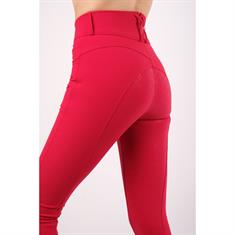 Rijbroek Montar Megan Highwaist Knie Grip Rood