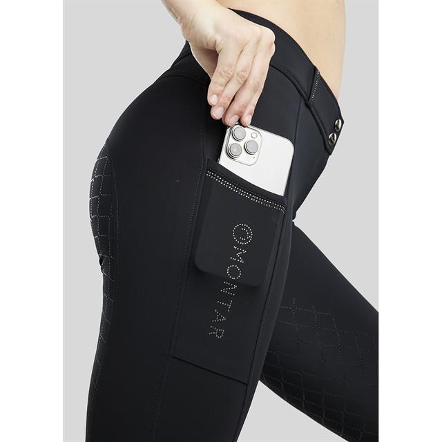 Rijbroek Montar MOMaggie Gun Metal Full Grip Zwart