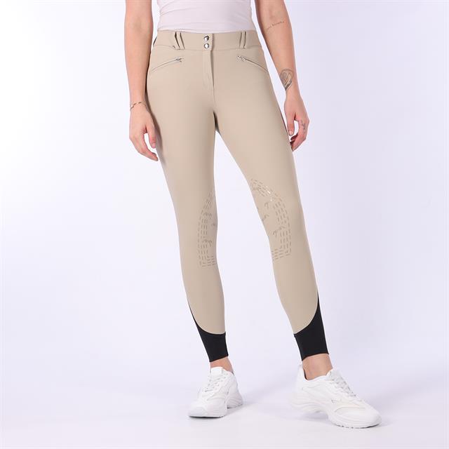 Rijbroek Pénélope Rocky Knie Grip Beige