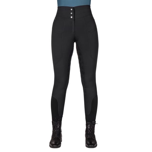 Rijbroek QHP Micah Full Grip Zwart