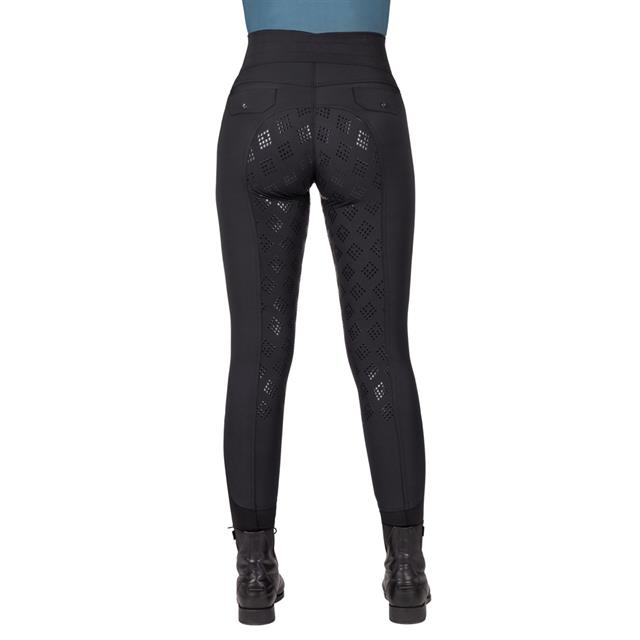 Rijbroek QHP Micah Full Grip Zwart