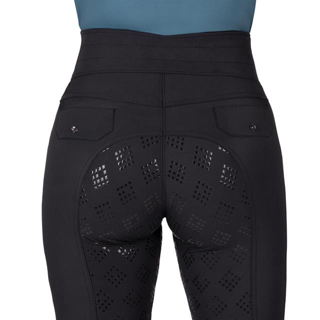 Rijbroek QHP Micah Full Grip Zwart
