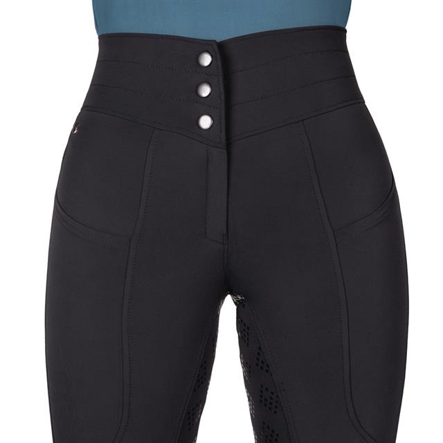 Rijbroek QHP Micah Full Grip Zwart