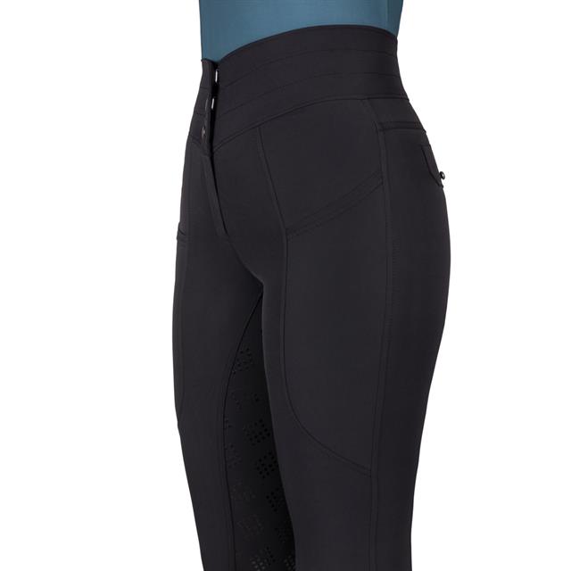 Rijbroek QHP Micah Full Grip Zwart