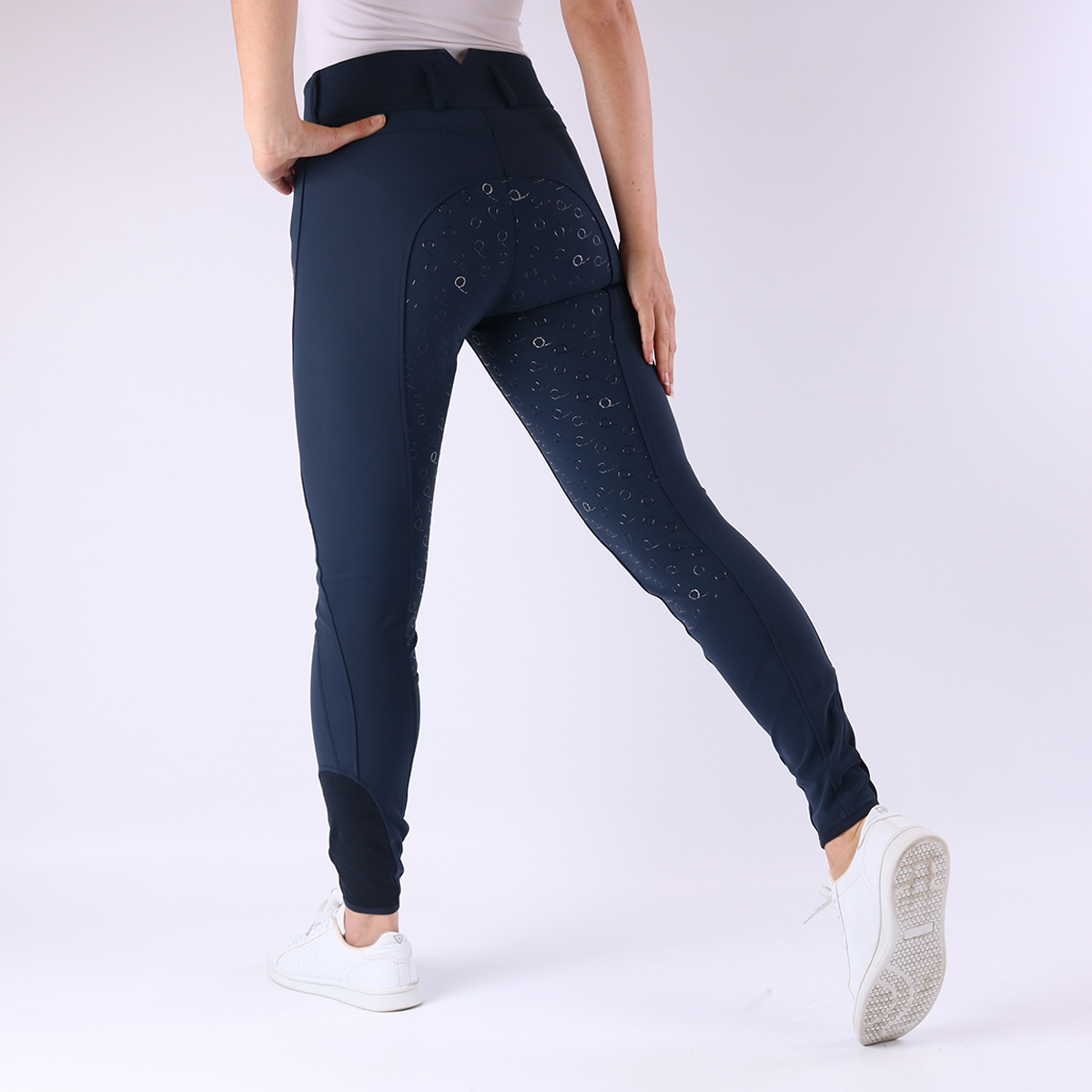 Rijbroek Quur Highwaist Qneva Siliconen Donkerblauw, 34 in donkerblauw