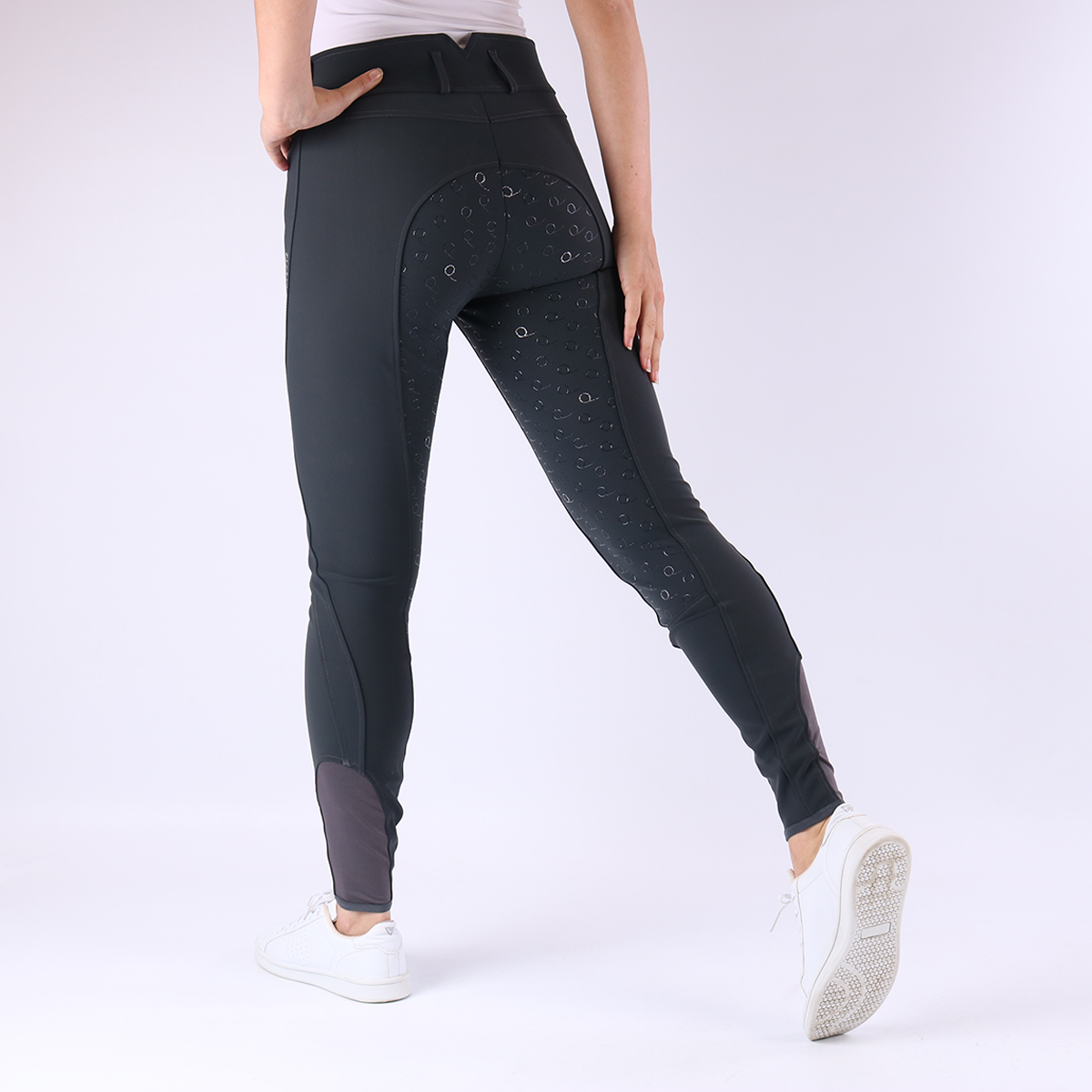 Rijbroek Quur Highwaist Qneva Siliconen Grijs, 42 in grijs