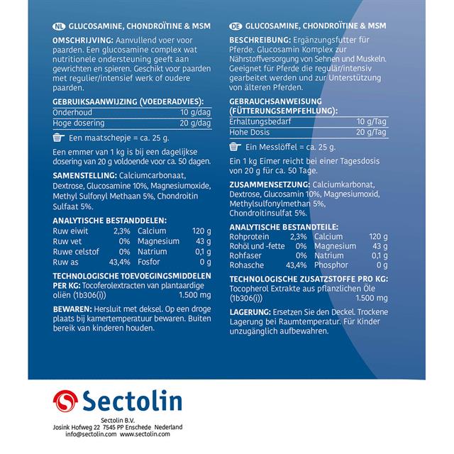 Sectolin Glucosamine, Chondroïtine & MSM 