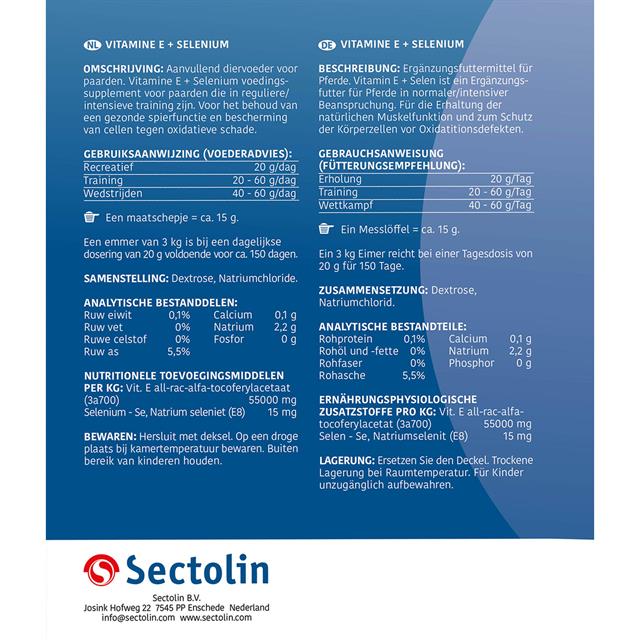 Sectolin Vitamine E + Selenium Overige