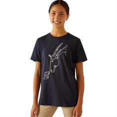 Shirt Ariat Hay Girl Tee Kids Donkerblauw