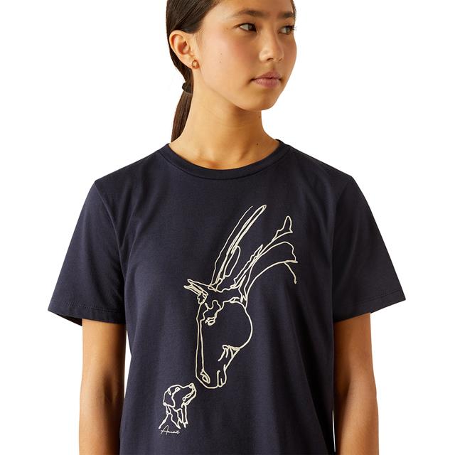 Shirt Ariat Hay Girl Tee Kids Donkerblauw