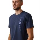 Shirt Ariat Logo Men Donkerblauw