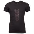 Shirt Epplejeck EJGlitter Horse Kids Zwart-goud