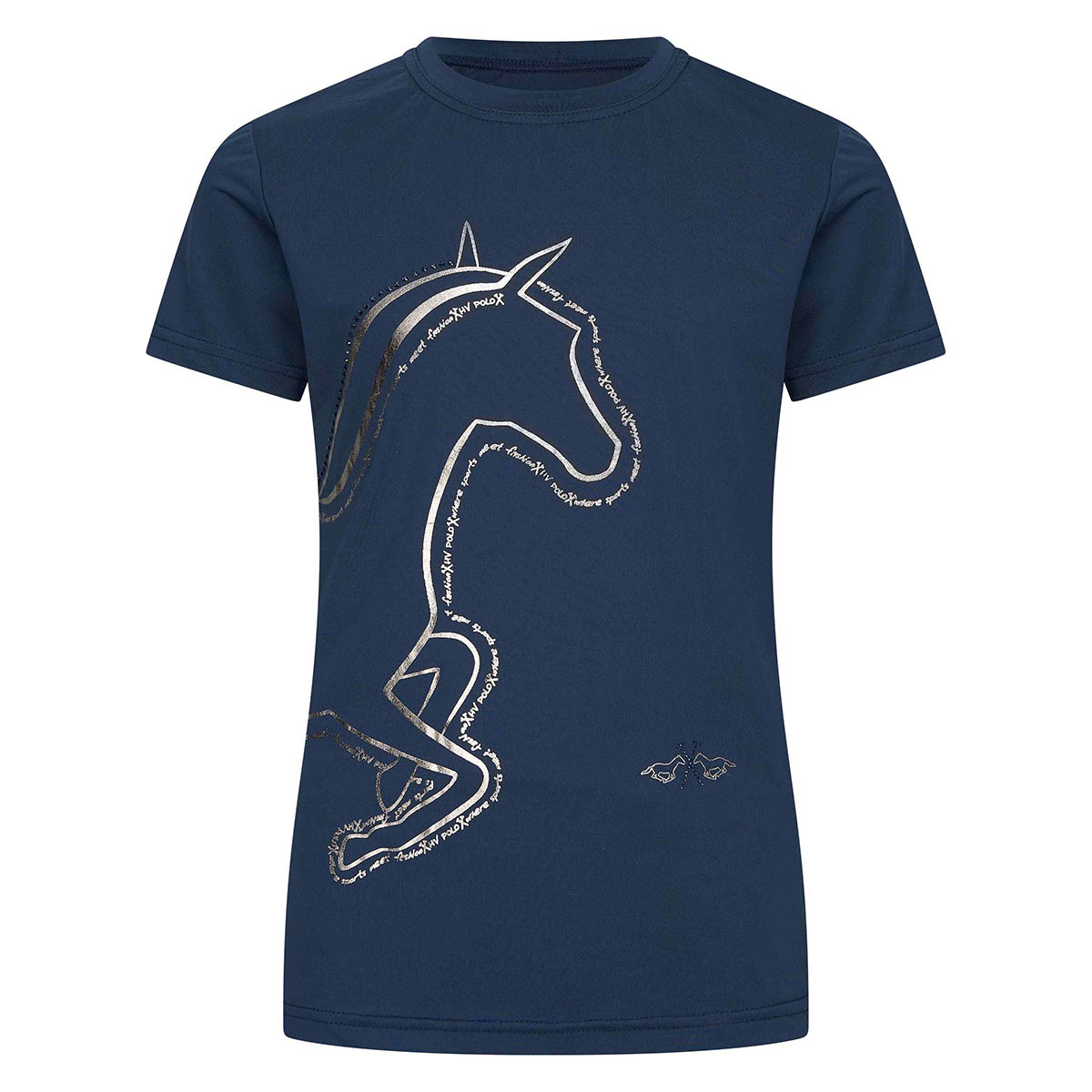 Shirt Hv Polo Hvplaurelle Kids Donkerblauw, 164 in donkerblauw