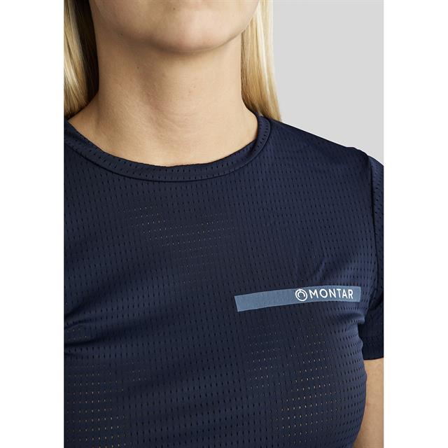 Shirt Montar MOStella Mesh Contrast Stated Donkerblauw