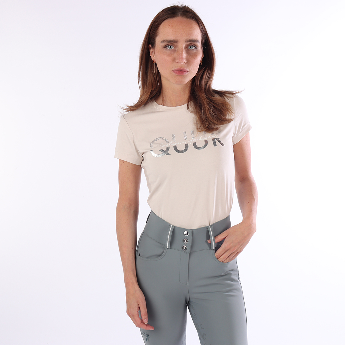 Shirt Quur Qfaiza Lichtbruin, XXS in lichtbruin