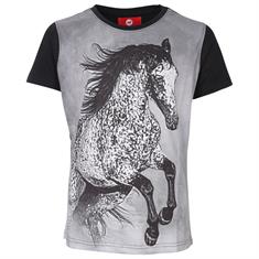 Shirt Red Horse Horsy Kids Zwart