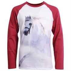 Shirt Red Horse Pixel Kids Paars