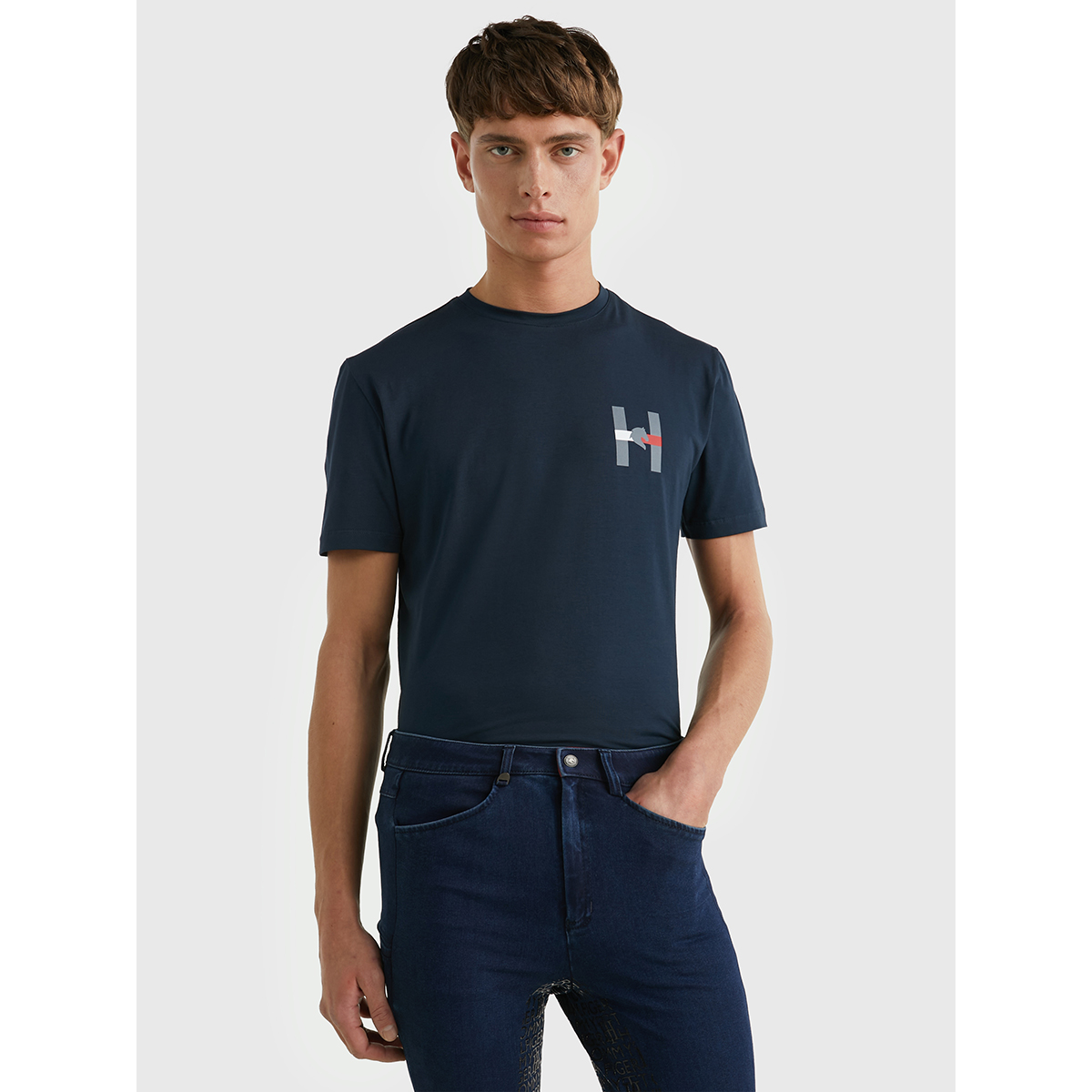 Shirt Tommy Hilfiger Thlogo Men Donkerblauw, XL in donkerblauw