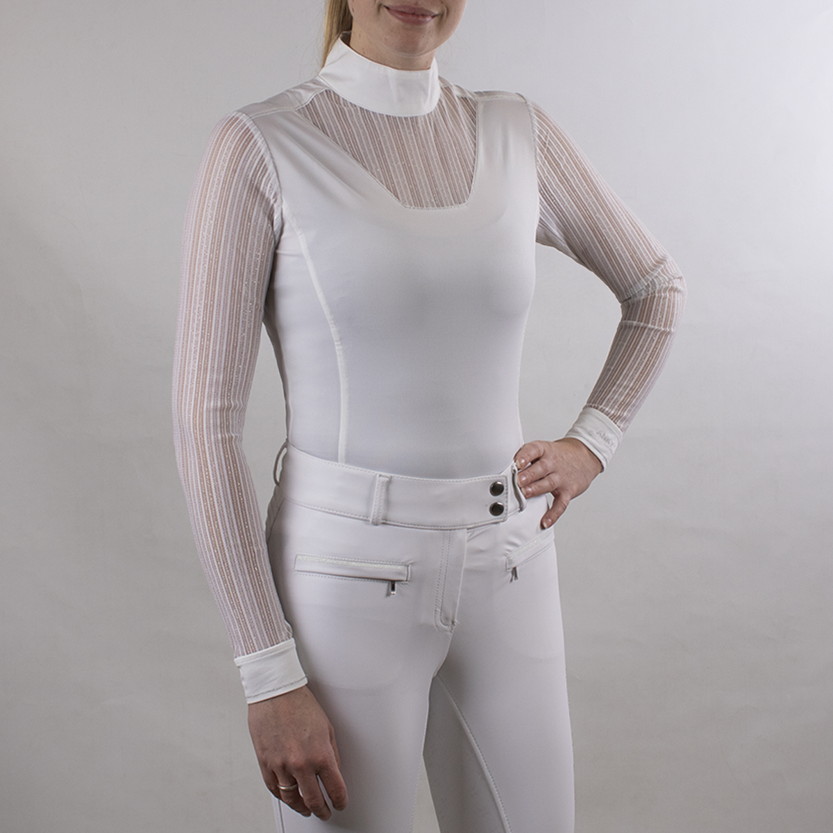 Showshirt Anky Mesh Wit, XXS in wit