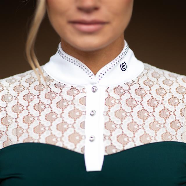 Showshirt Equestrian Stockholm Dramatic Monday Crystal Donkergroen