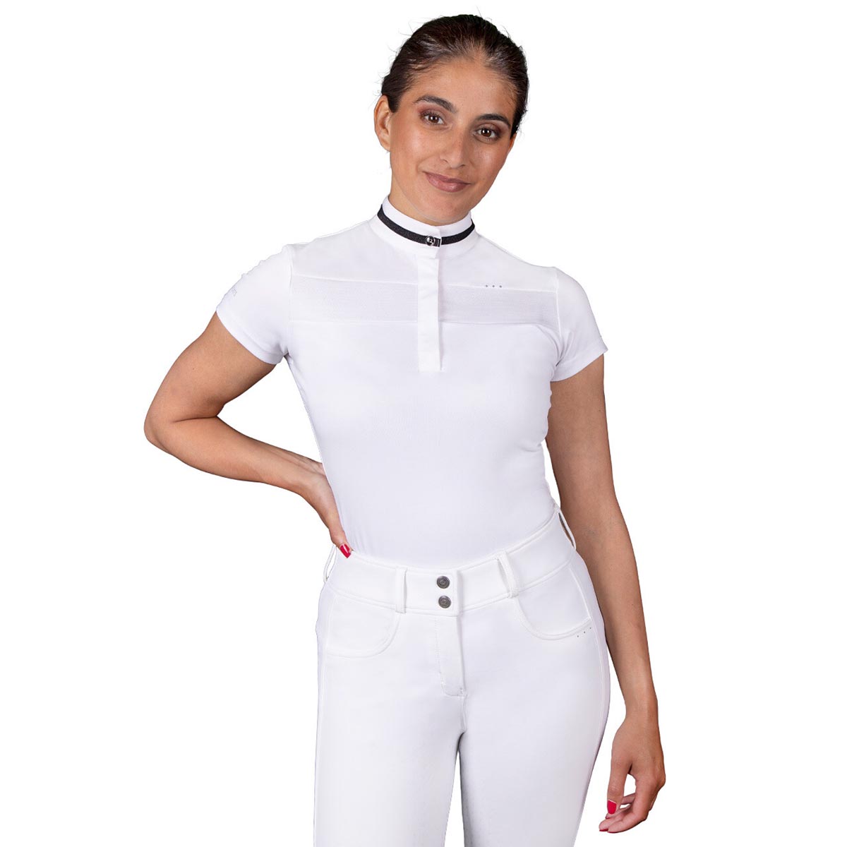 QHP Wedstrijdshirt Kae - maat 34 - white