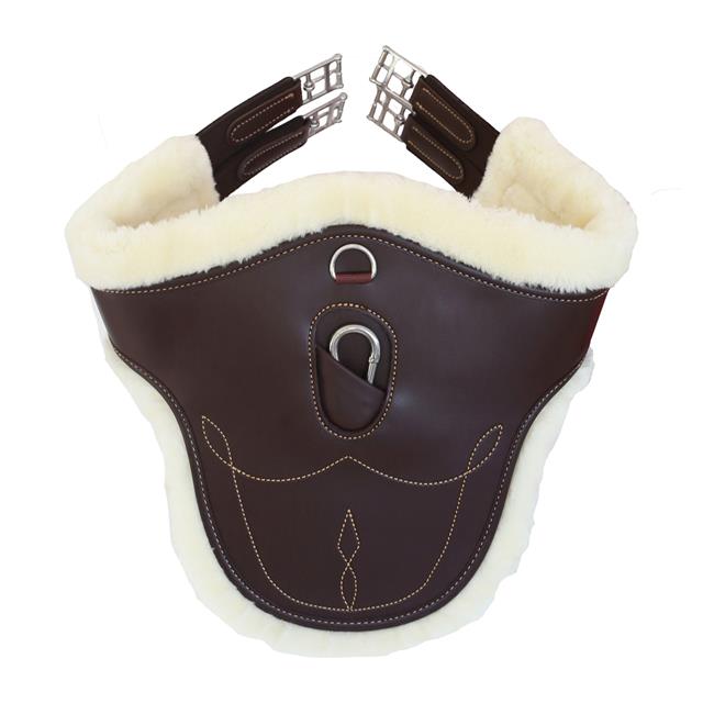 Singel Kentucky Sheepskin Met Buikflap Bruin