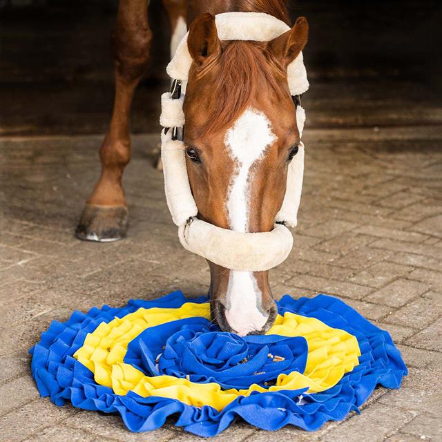 Snuffelmat QHP Geel-blauw
