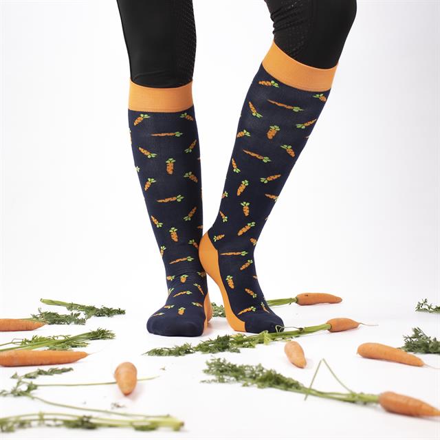 Sokken Epplejeck EJCarrot Donkerblauw-oranje
