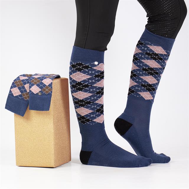 Sokken Epplejeck EJSquare Lurex Donkerblauw-lichtblauw