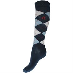 Sokken Epplejeck Square Donkerblauw-wit