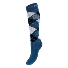 Sokken HV POLO Argyle Blauw-zwart