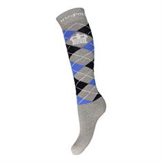 Sokken HV POLO Argyle Grijs-wit