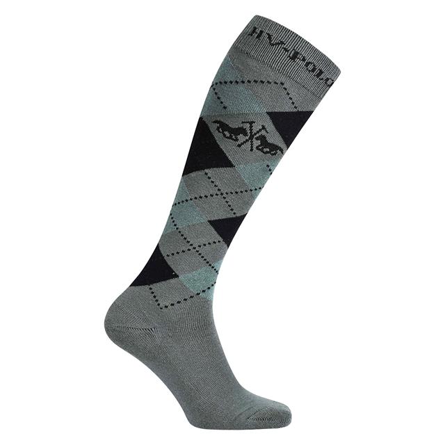 Sokken HV POLO Argyle Groen-zwart