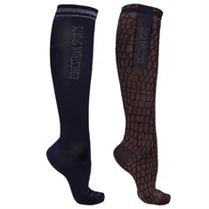 Sokken QHP Julin 2-Pack Black-brown