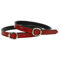 Sporenriemen Epplejeck Luxe Leer Rood-zilver
