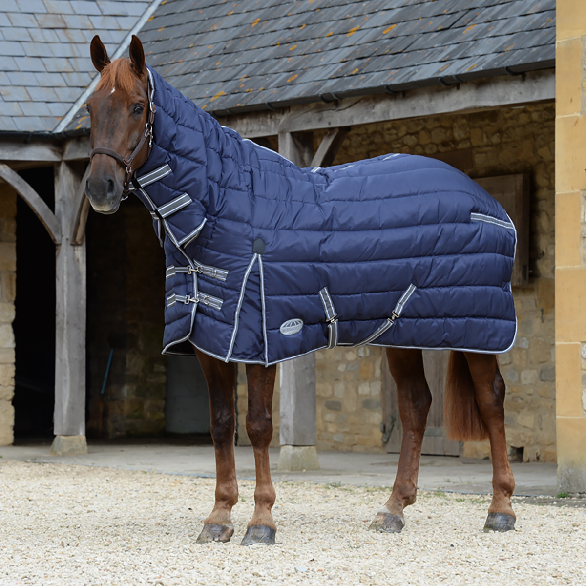 Staldeken Weatherbeeta Comfitec Pp Ii Combo 300gr Donkerblauw-grijs, 190 CM in donkerblauw/grijs