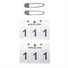 Startnummers Kingsland 2-Pack Wit