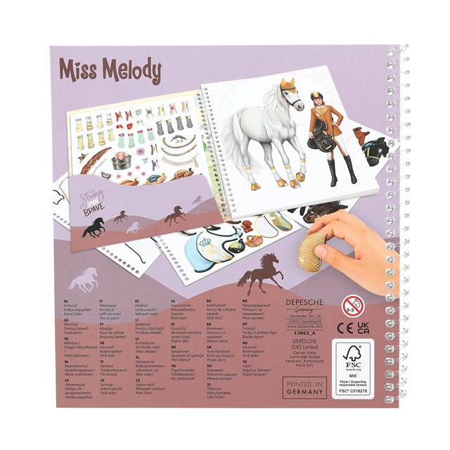 Sticker- en Kleurboek Miss Melody Dress Me Up 
