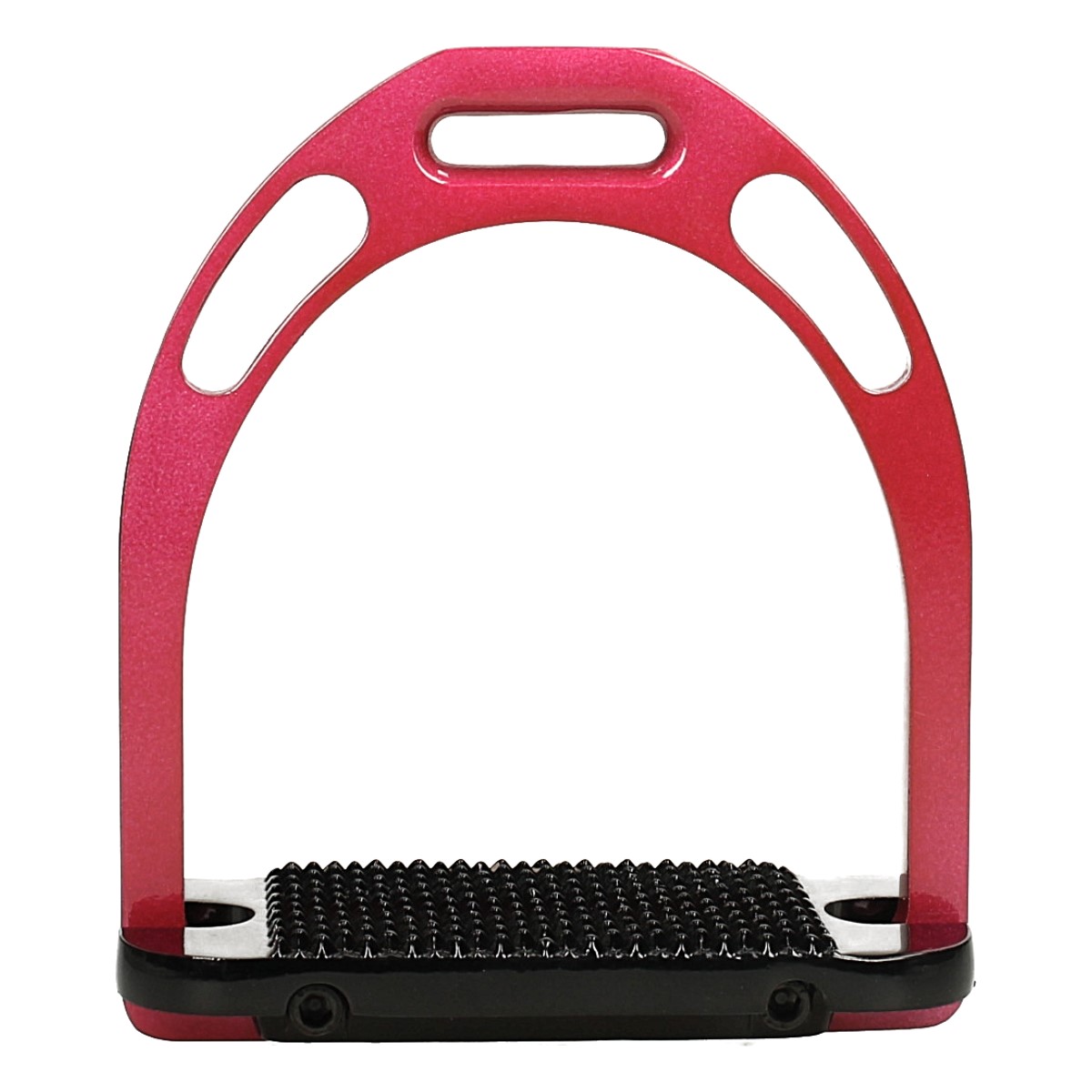 Stijgbeugels Epplejeck Color Aluminium Deluxe Roze-zwart, 12 cm in roze/zwart
