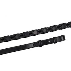 Teugels Montar Braided Organic Tanned Tone-in-tone Zwart