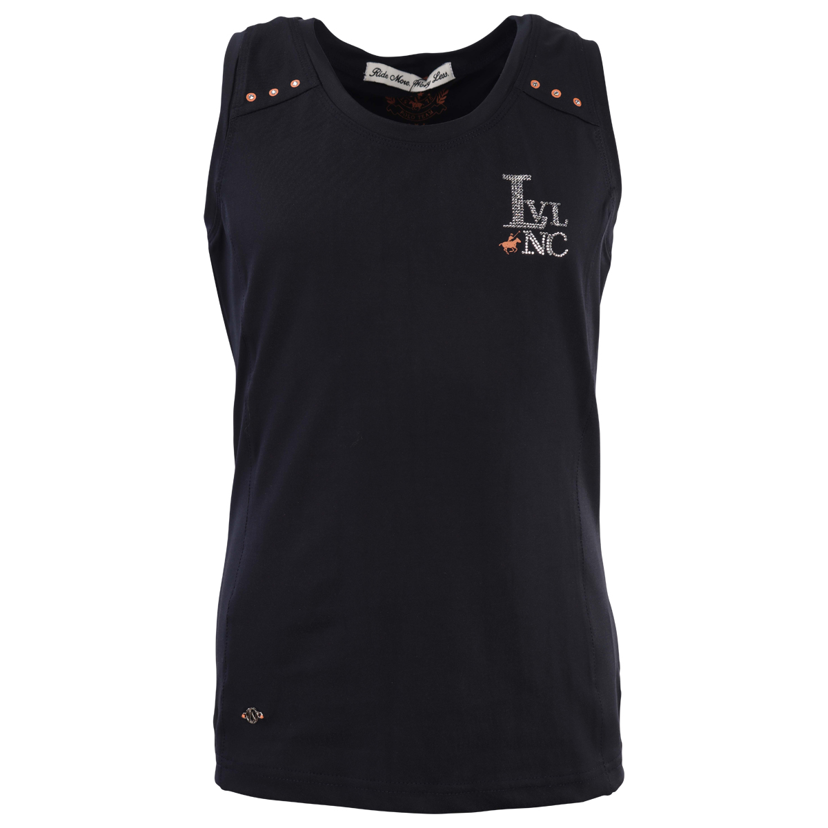 Top La Valencio Lvruby Kids Donkerblauw, 128 in donkerblauw
