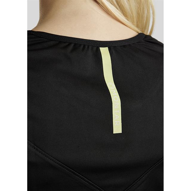 Top Montar MOStella Mesh Contrast Stated Zwart