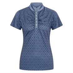 Trainingsshirt Imperial Riding IRHRoxy All Over Print Middenblauw-donkerblauw