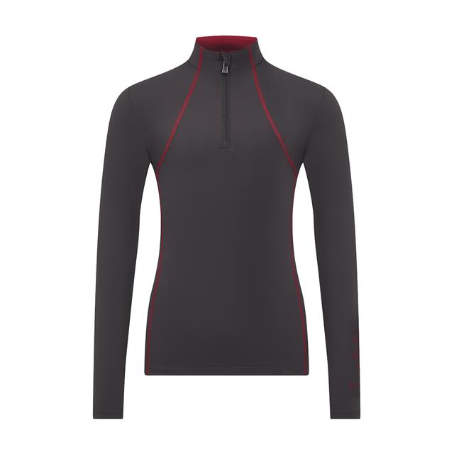 Trainingsshirt LeMieux Young Rider Base Layer Kids Donkergrijs