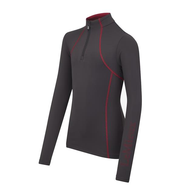 Trainingsshirt LeMieux Young Rider Base Layer Kids Donkergrijs